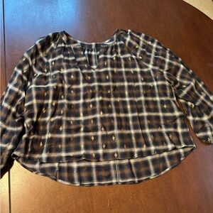 Boutique plaid top